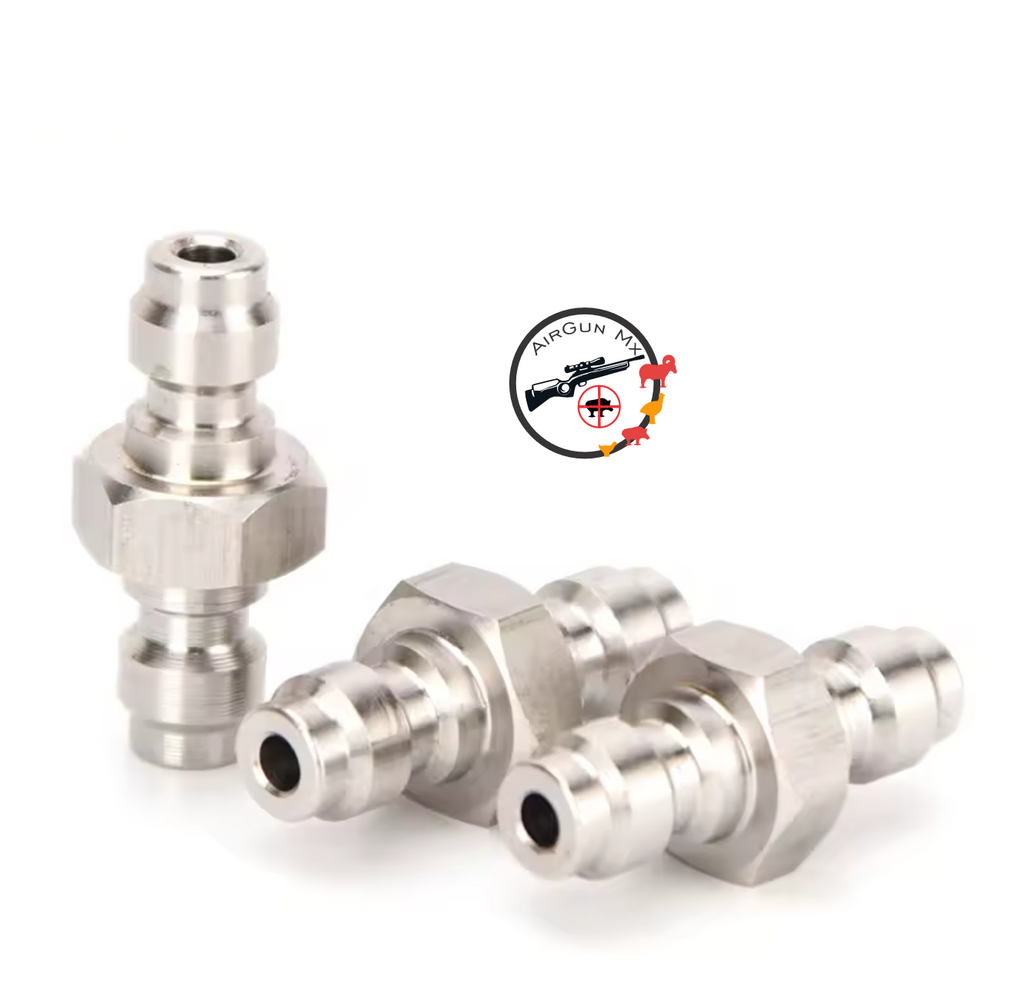 Quick Fill 8MM / Enchufe macho de doble extremo de acero inoxidable